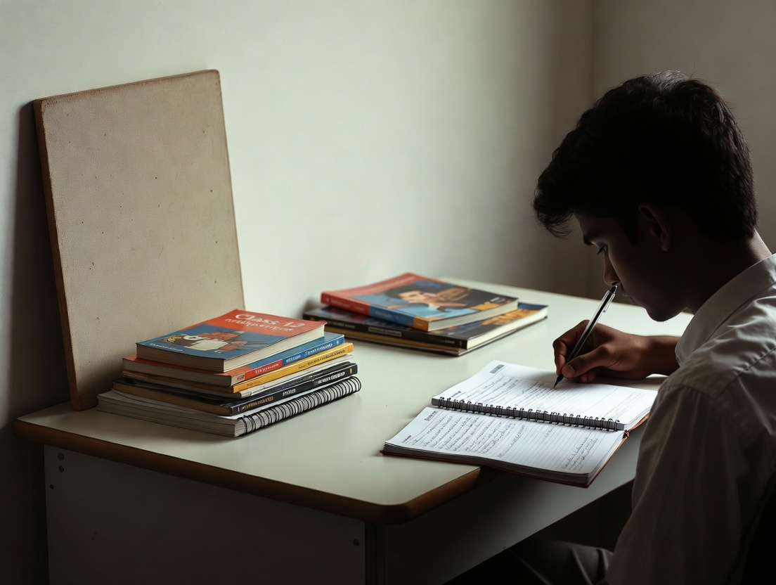 Student balancing board exams and NEET JEE preparation together with structured study plan at TOPPER’S